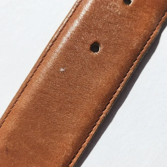 Women's Coach 8500 British Tan Size Small Leather Belt with Gold Buckle - Picture 9 of 9